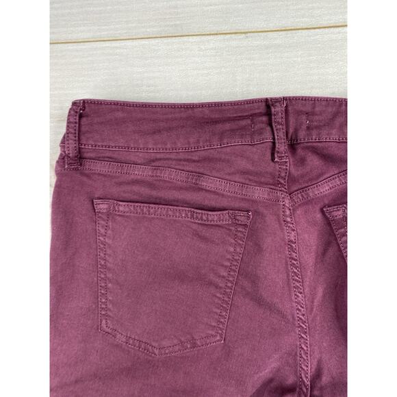 Warp + Weft Women's JFK Skinny Jeans Size 29 x 29 Burgundy Mid Rise Colorful - Picture 11 of 11